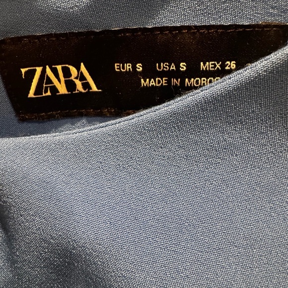 💙 ZARA Crepe Cobalt Blue Midi Dress | Size S | New - Picture 2 of 8